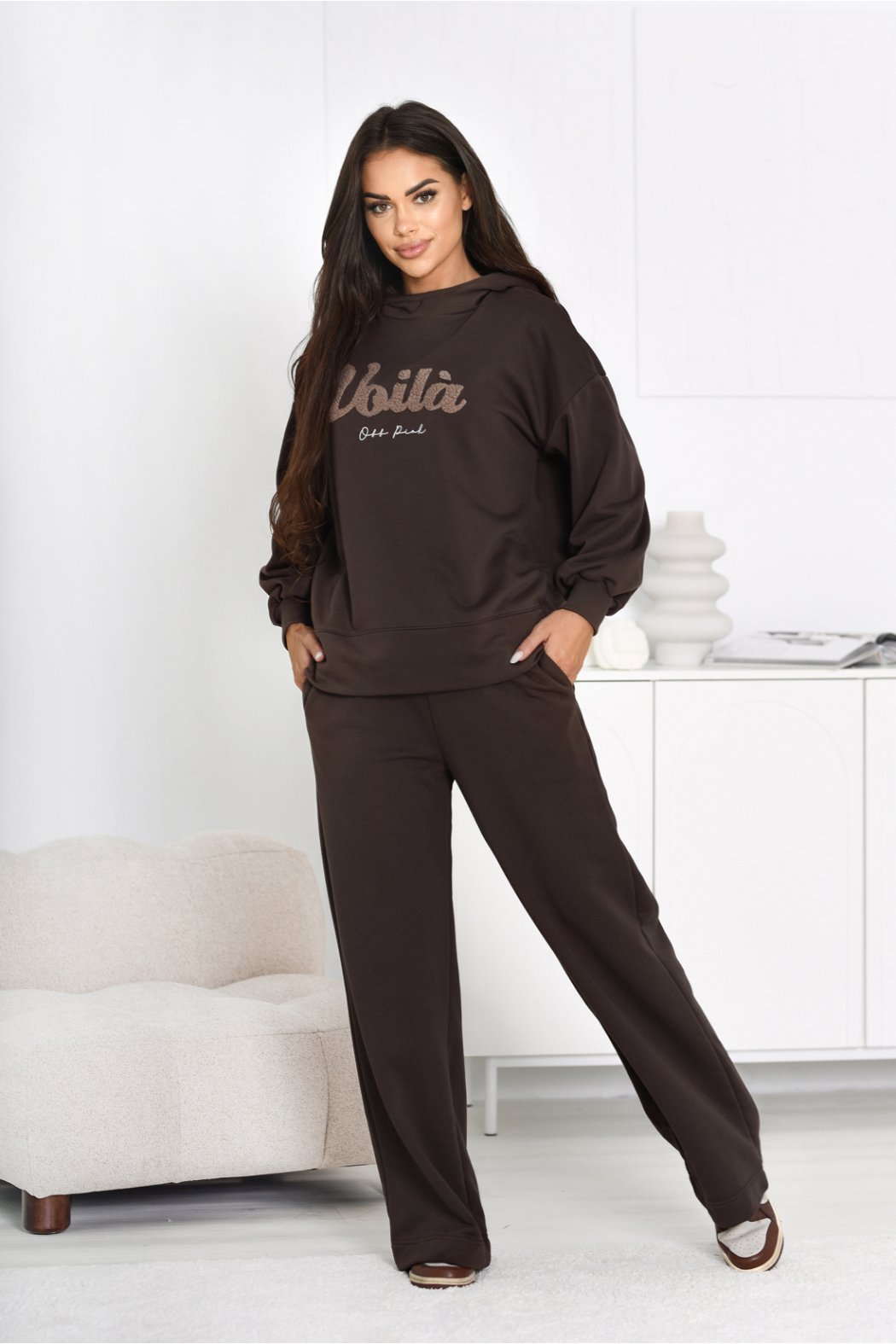 SPODNIE DAMSKIE Z SZEROKIMI...