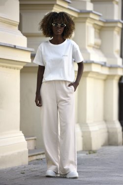 SPODNIE DAMSKIE Z SZEROKIMI NOGAWKAMI - ROSARINO