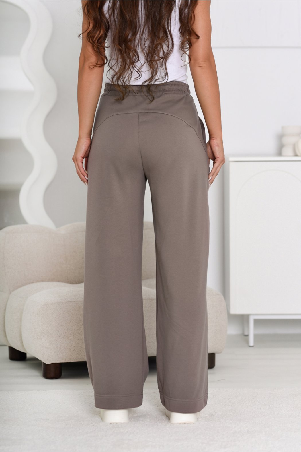 SPODNIE DAMSKIE Z SZEROKIMI NOGAWKAMI - ROSARINO