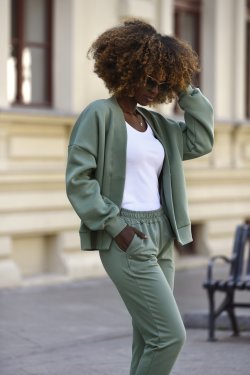 DAMSKA BAWEŁNIANA NARZUTKA BLEZER Z KIESZENIAMI - TONIA