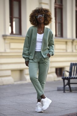 DAMSKA BAWEŁNIANA NARZUTKA BLEZER Z KIESZENIAMI - TONIA