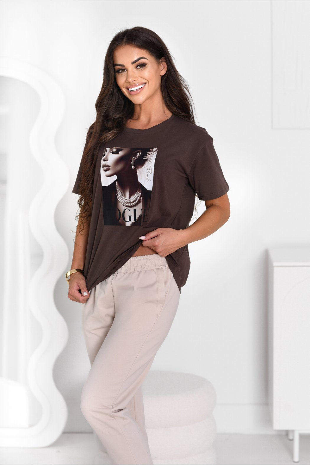 T-SHIRT DAMSKI BAWEŁNIANY Z...