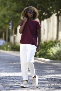 GŁADKI T-SHIRT DAMSKI LAUREN