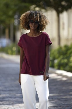 GŁADKI T-SHIRT DAMSKI LAUREN