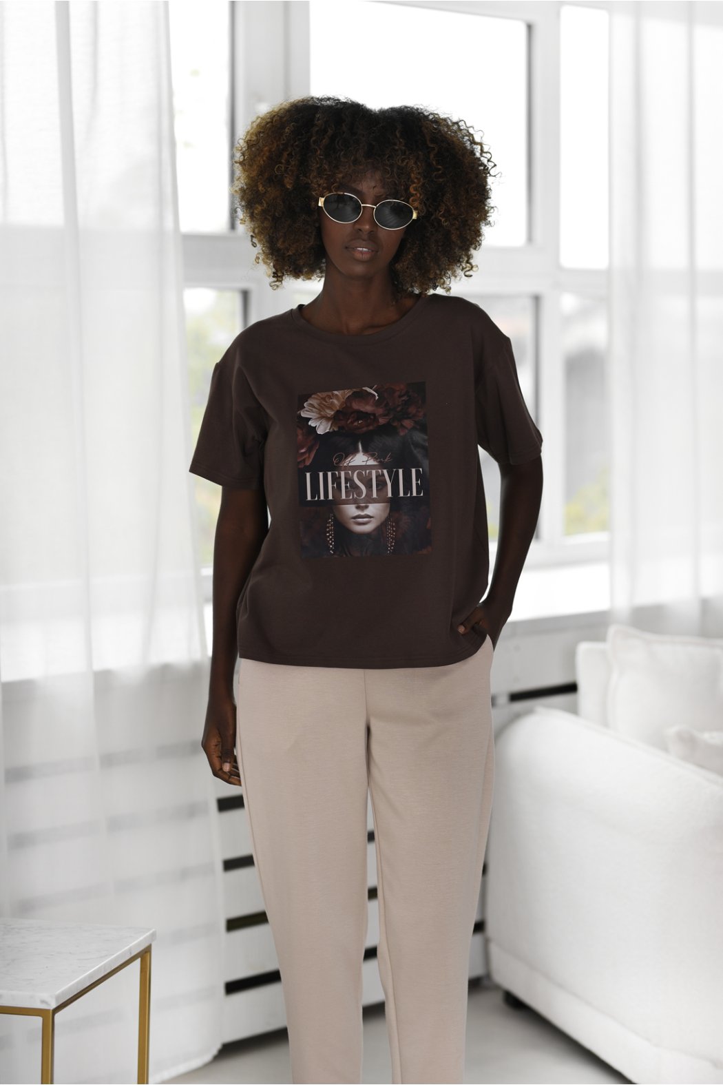 T-SHIRT DAMSKI BAWEŁNIANY Z...