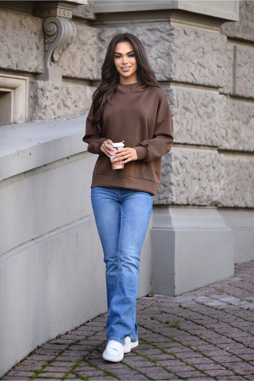 BLUZA DAMSKA Z KAPTUREM MASEŁKO - MELANIA