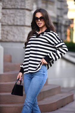 BLUZA DAMSKA W PASKI POLO