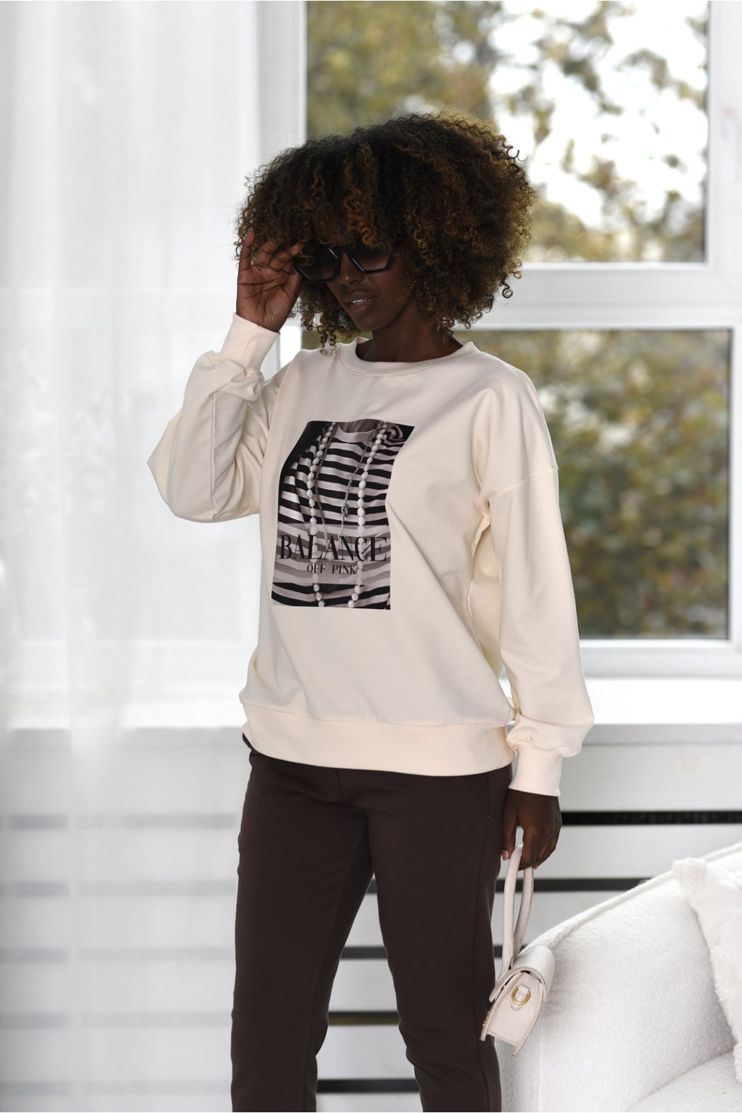 BLUZA DAMSKA Z NADRUKIEM - BALANCE