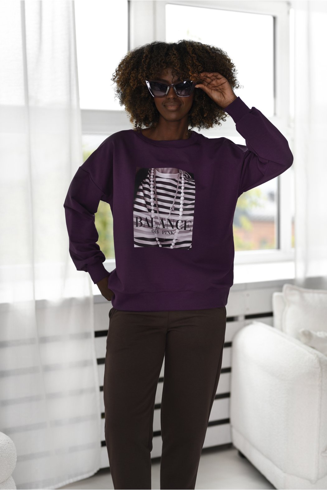 BLUZA DAMSKA Z NADRUKIEM - BALANCE