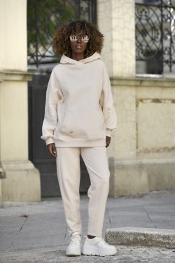 GRUBA BLUZA DAMSKA Z KAPTUREM KIESZEŃ KANGUREK DŁUGI RĘKAW - OLIMPIA