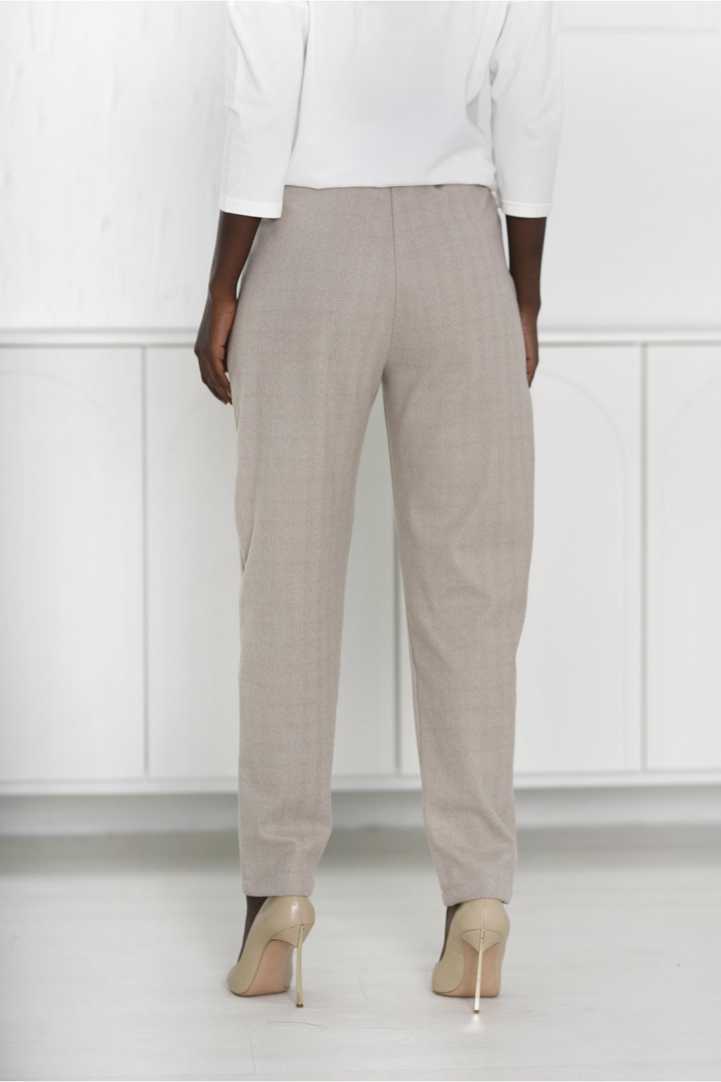 ELEGANCKIE SPODNIE DAMSKIE W JODEŁKĘ - MODI