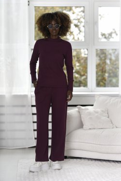 SPODNIE DAMSKIE Z BAWEŁNY PRĄŻKOWANEJ BEATE