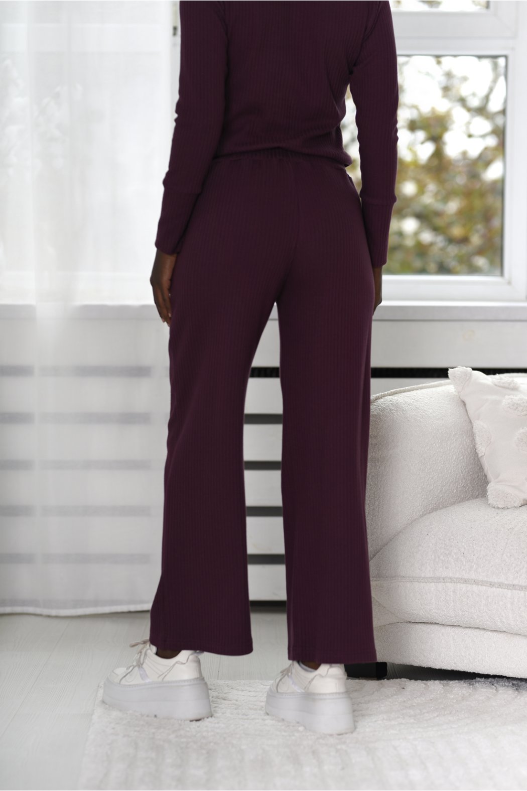 SPODNIE DAMSKIE Z BAWEŁNY PRĄŻKOWANEJ BEATE