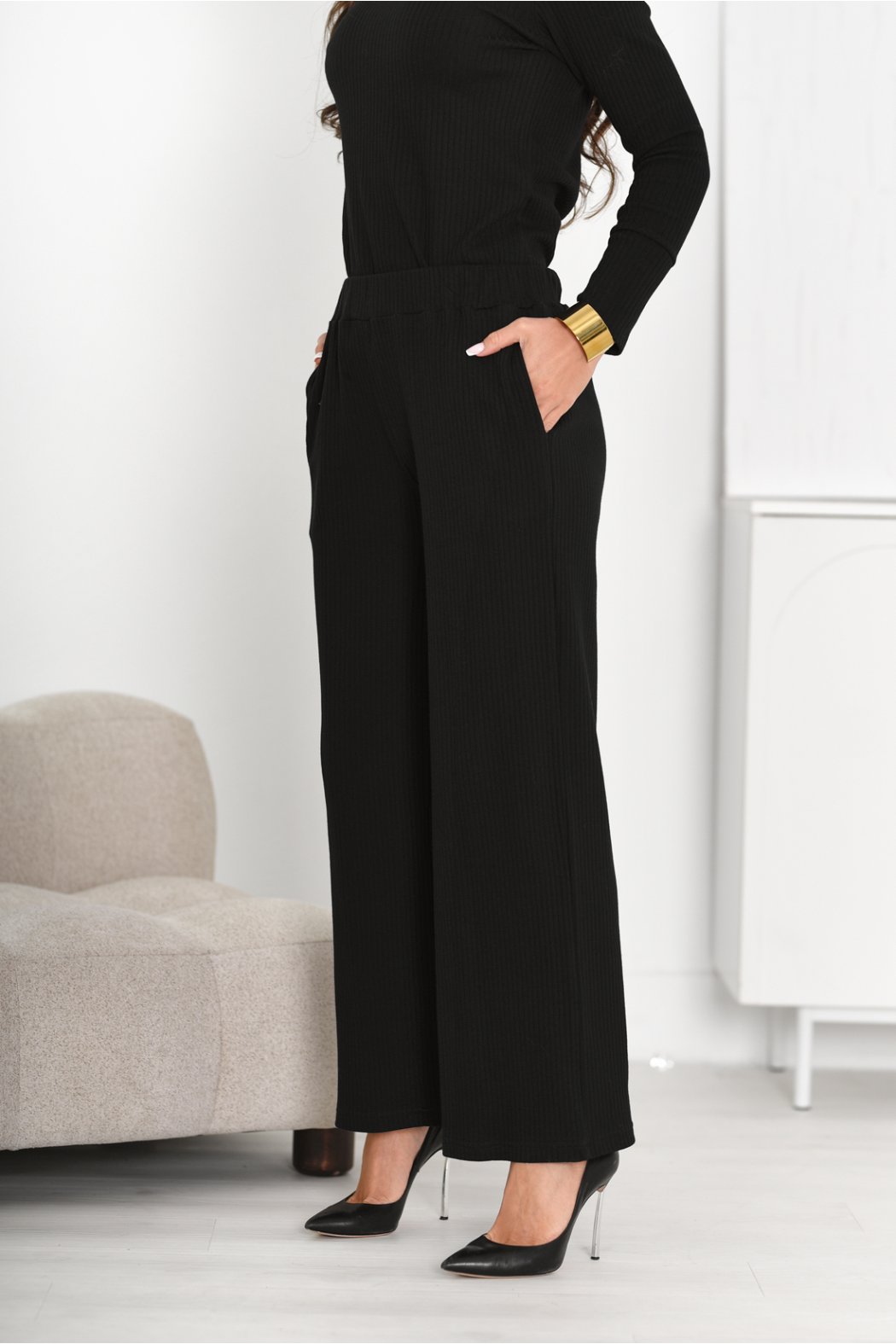 SPODNIE DAMSKIE Z BAWEŁNY PRĄŻKOWANEJ BEATE