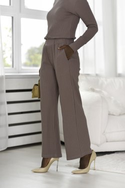 SPODNIE DAMSKIE Z BAWEŁNY PRĄŻKOWANEJ BEATE