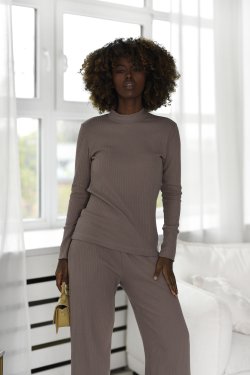 BLUZKA DAMSKA Z BAWEŁNY PRĄŻKOWANEJ BEATE