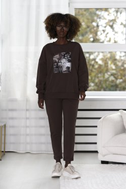 BLUZA DAMSKA Z NADRUKIEM - FALL