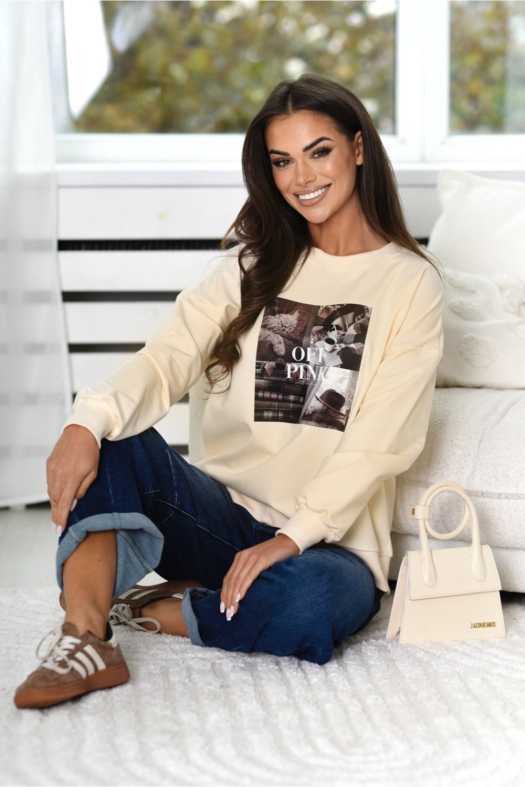 BLUZA DAMSKA Z NADRUKIEM -...