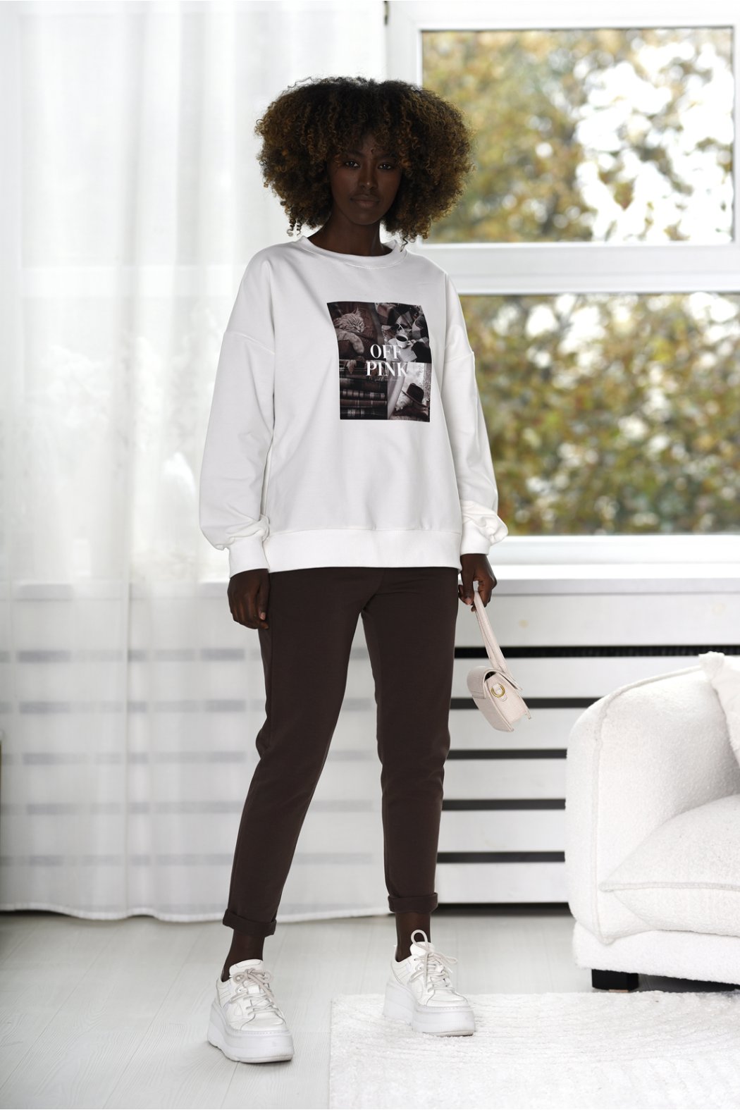 BLUZA DAMSKA Z NADRUKIEM - FALL