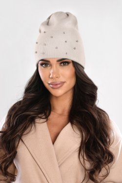 CZAPKA DAMSKA Z WEŁNY MERINO P076