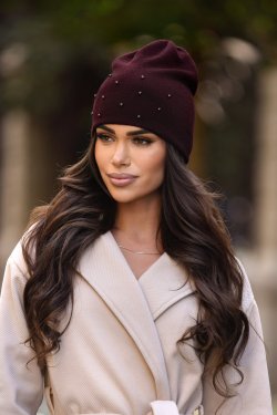 CZAPKA DAMSKA Z WEŁNY MERINO P076