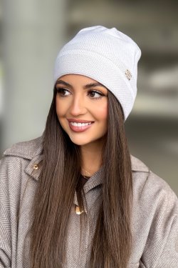 CZAPKA DAMSKA Z WEŁNY MERINO P079