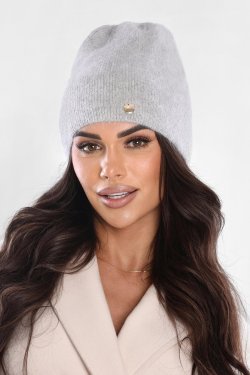 CZAPKA DAMSKA Z DODATKIEM ANGORY P083