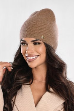 CZAPKA DAMSKA Z DODATKIEM ANGORY P083