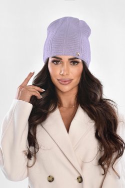 CZAPKA DAMSKA Z DODATKIEM ANGORY P084