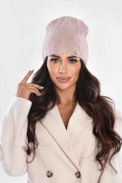 CZAPKA DAMSKA Z DODATKIEM ANGORY P084