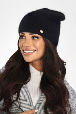 CZAPKA DAMSKA Z DODATKIEM ANGORY P086