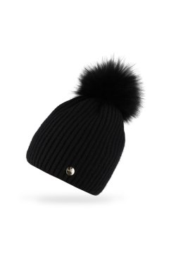 CZAPKA DAMSKA Z POMPONEM P092