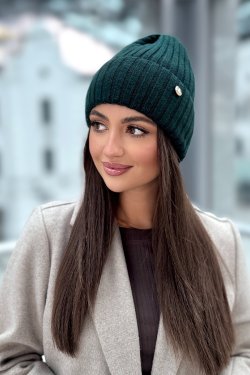 CZAPKA DAMSKA Z DODATKIEM WEŁNY P094