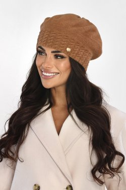 CZAPKA / BERET DAMSKI Z DODATKIEM WEŁNY P097
