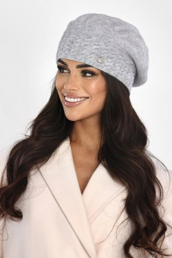 CZAPKA / BERET DAMSKI Z DODATKIEM WEŁNY P097