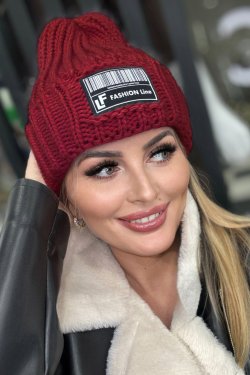 CZAPKA DAMSKA Z WYWINIĘCIEM 50/291