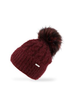 CZAPKA DAMSKA Z POMPONEM 50/302