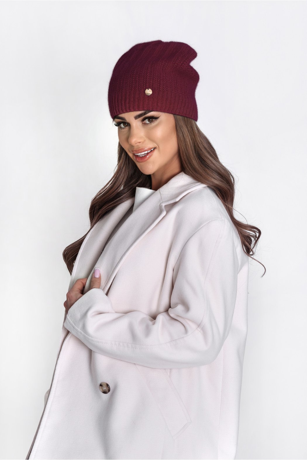 CZAPKA DAMSKA P072 - Ciemne...