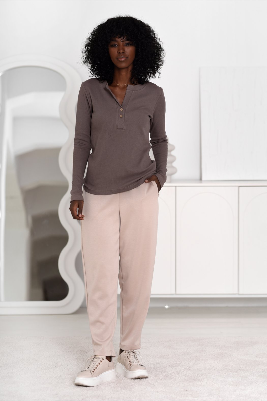 BLUZKA DAMSKA Z BAWEŁNY PRĄŻKOWANEJ ZARITA