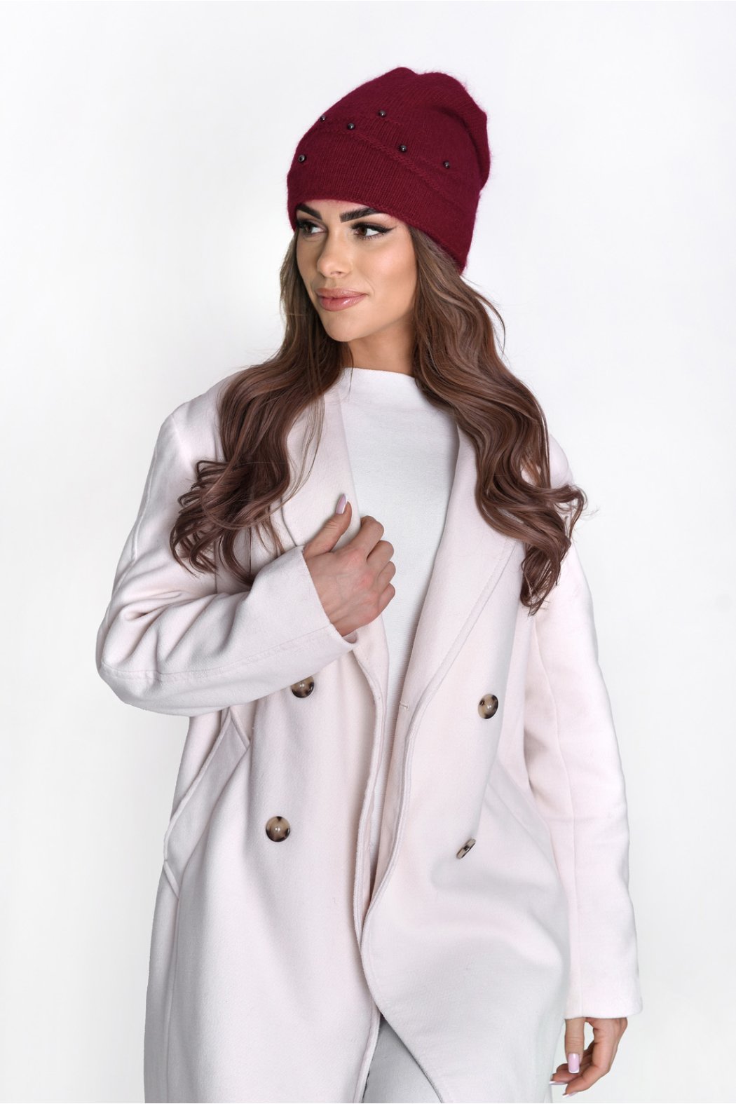 CZAPKA DAMSKA P071 - Ciemne...