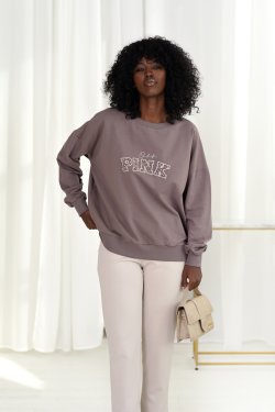 BLUZA DAMSKA Z HAFTEM I PEREŁKAMI - TOCCO