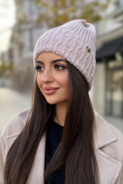 CZAPKA DAMSKA Z WEŁNY MERINO P075