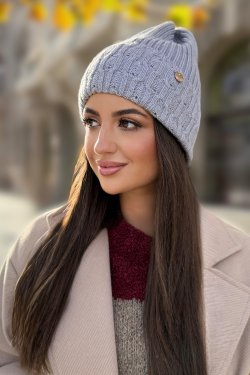 CZAPKA DAMSKA Z WEŁNY MERINO P075