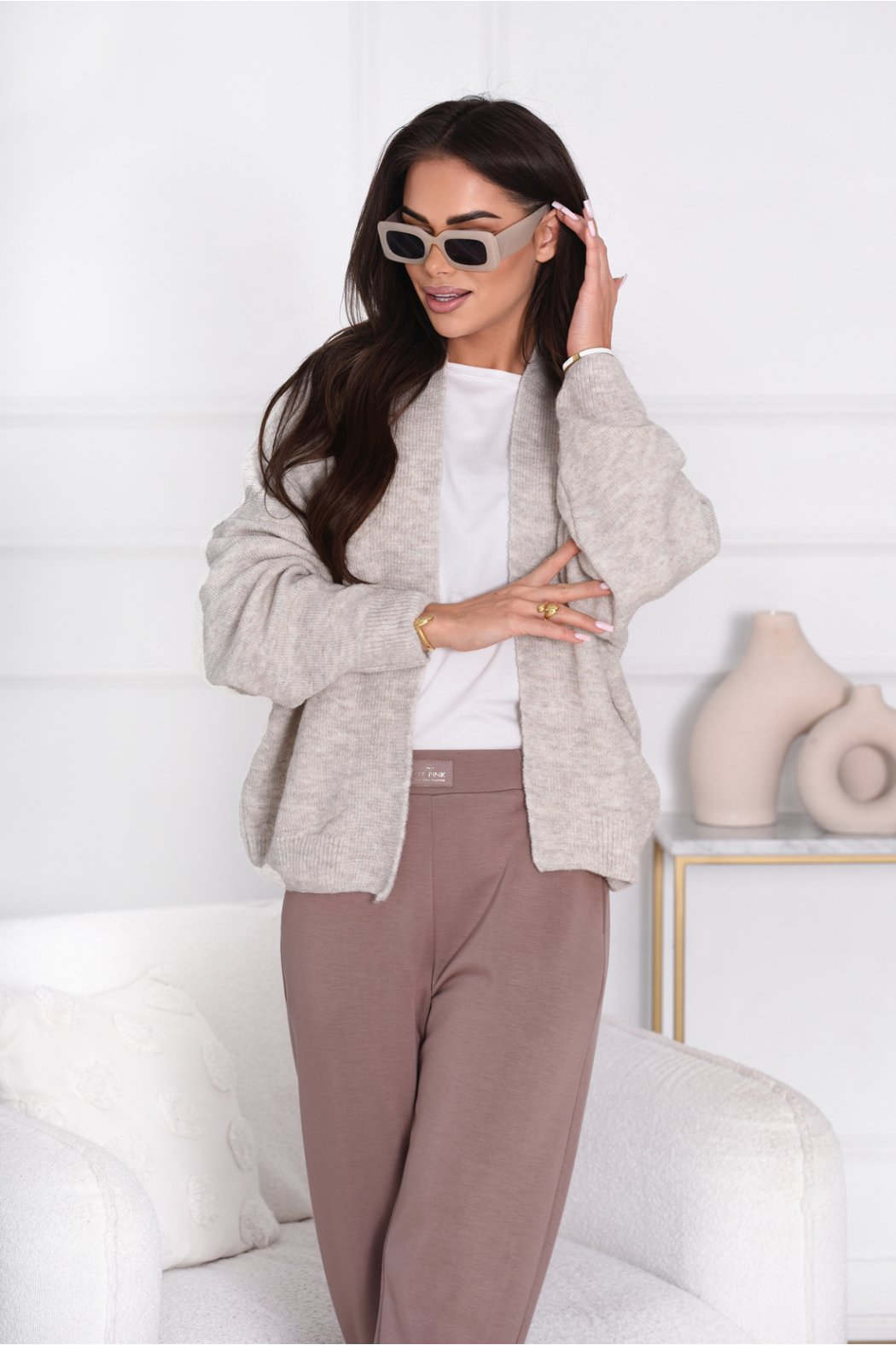 KARDIGAN DAMSKI W PASKI /...