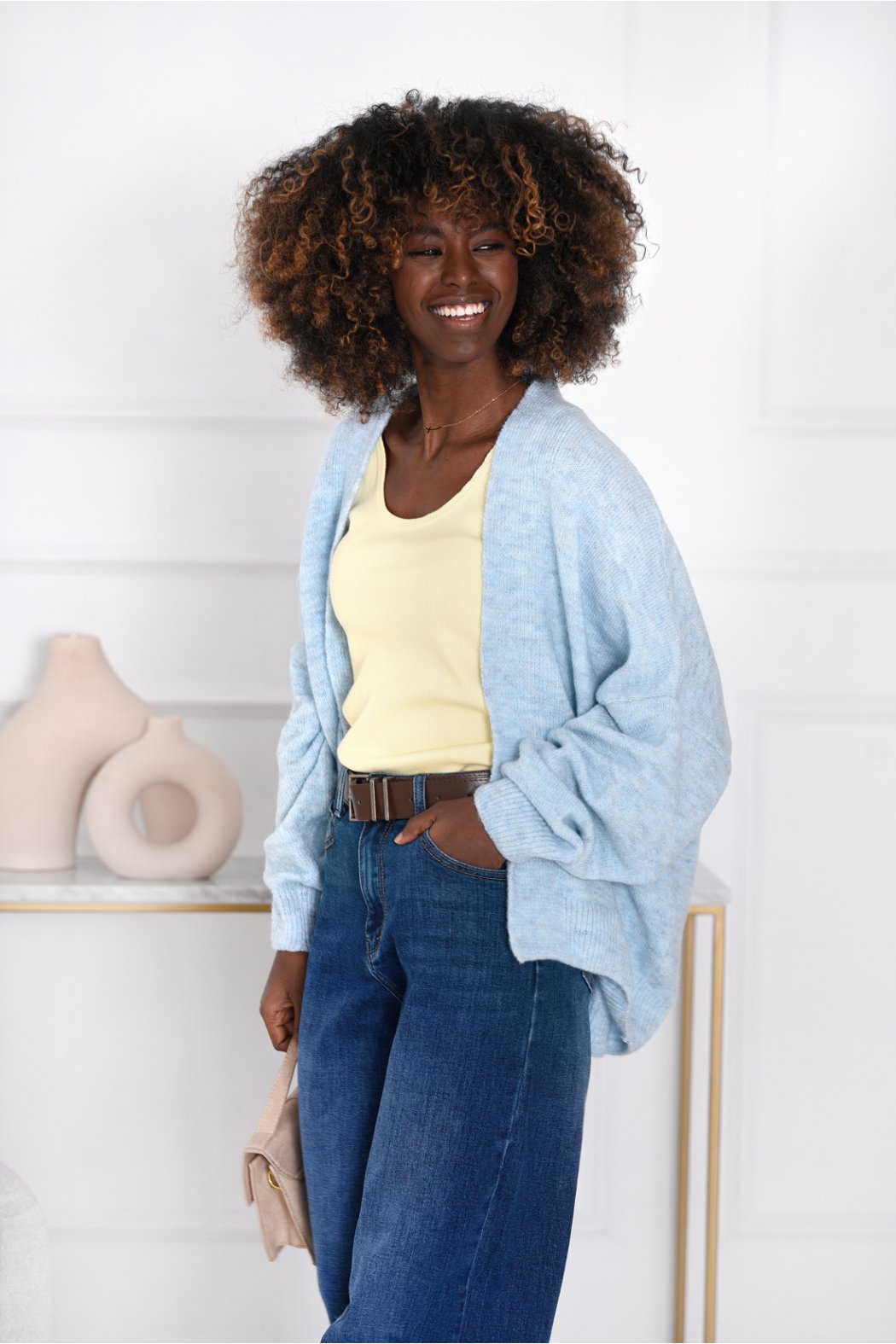 KARDIGAN DAMSKI W PASKI /...