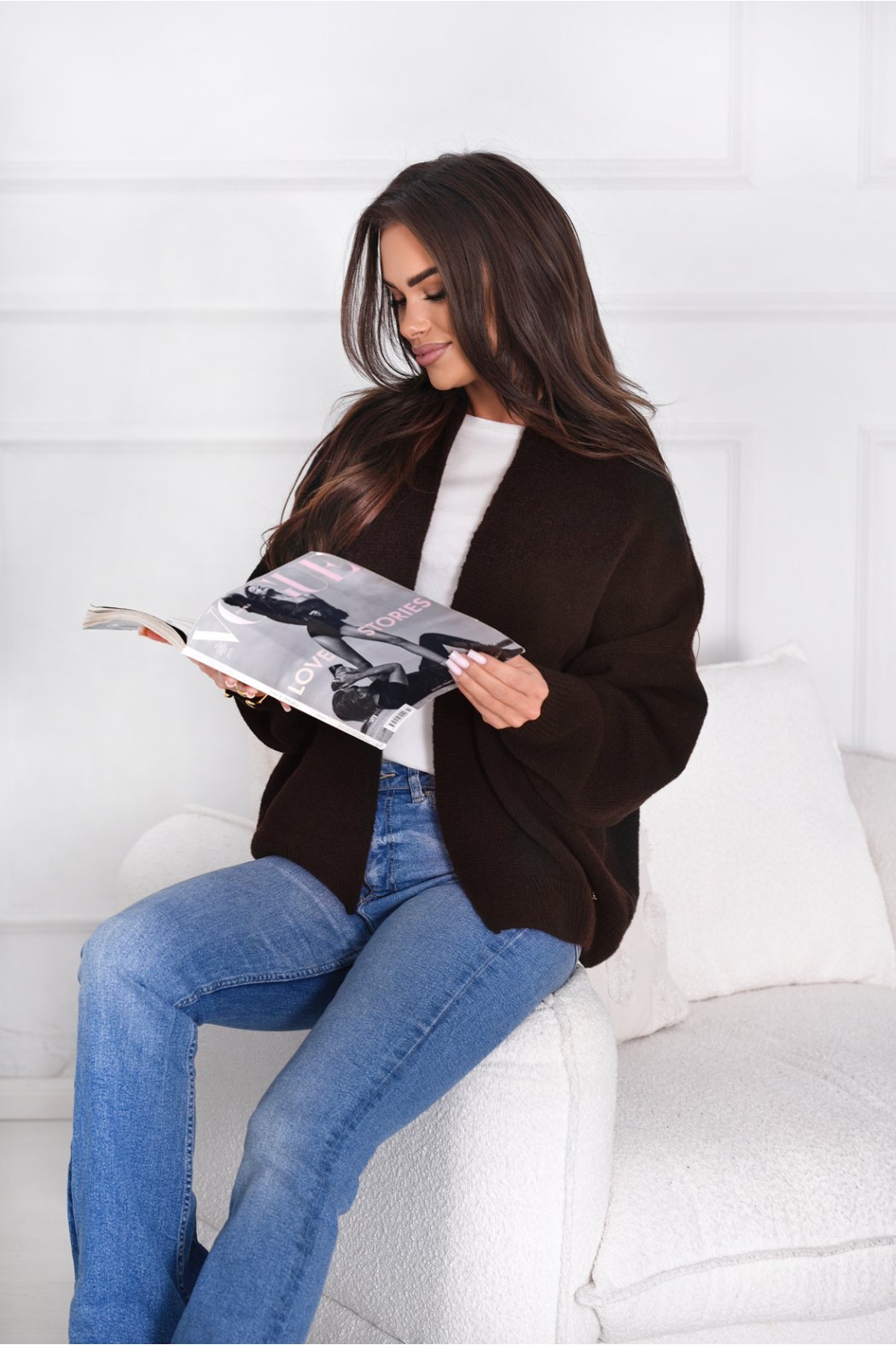 KARDIGAN DAMSKI W PASKI /...