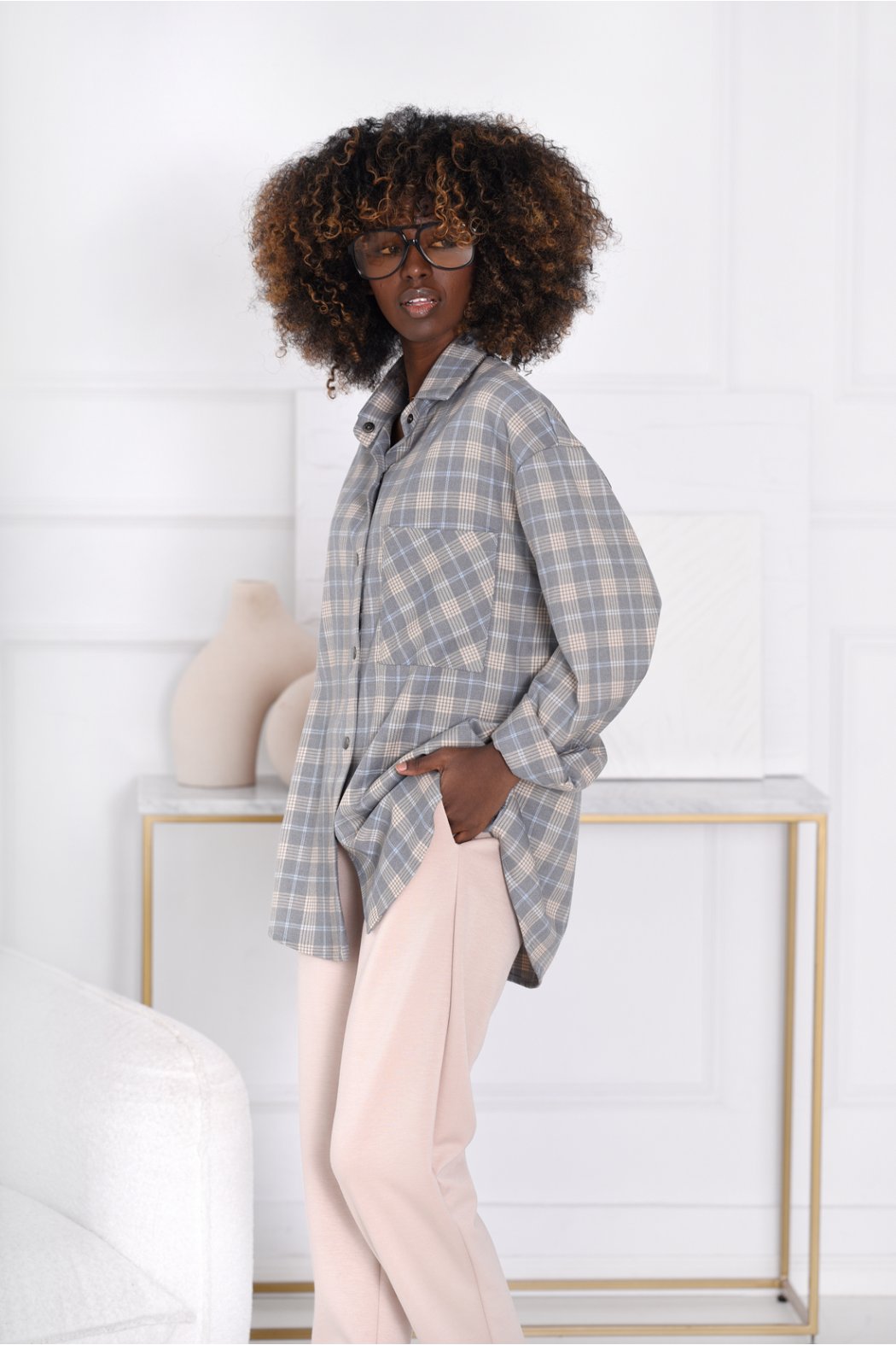 KOSZULA DAMSKA W KRATĘ LULU...