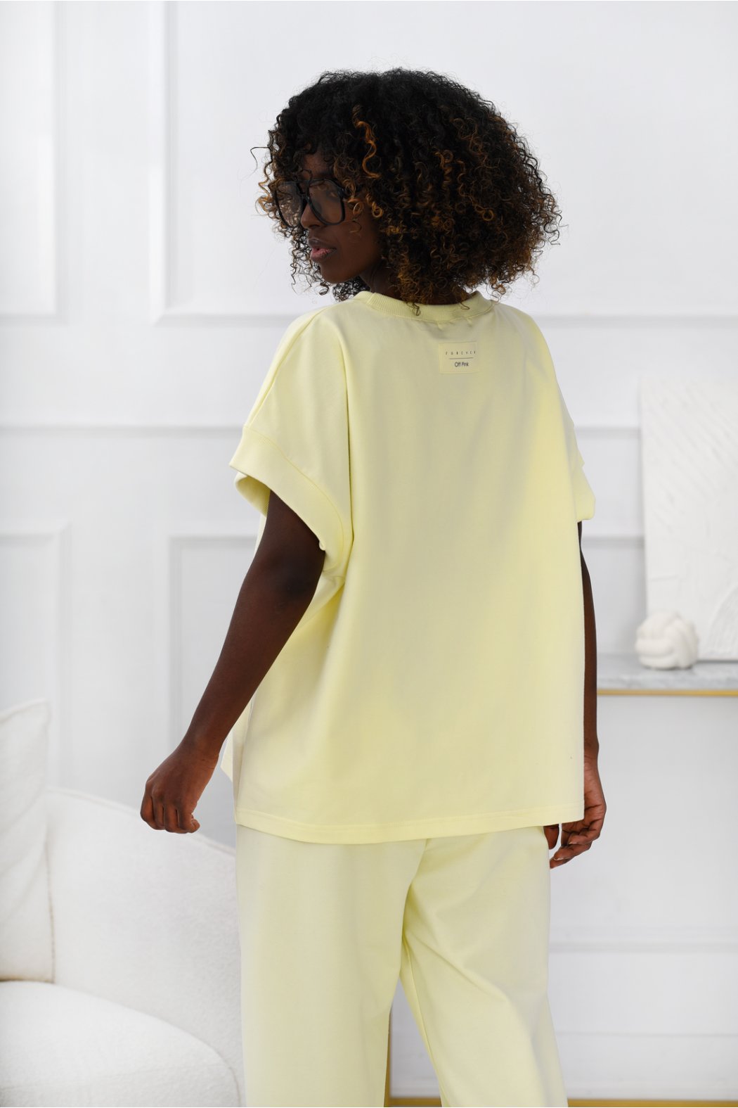 BAWEŁNIANA BLUZA Z KRÓTKIM...