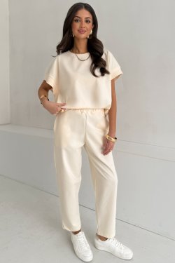 BAWEŁNIANE SPODNIE Z LUŹNĄ NOGAWKĄ - AYA