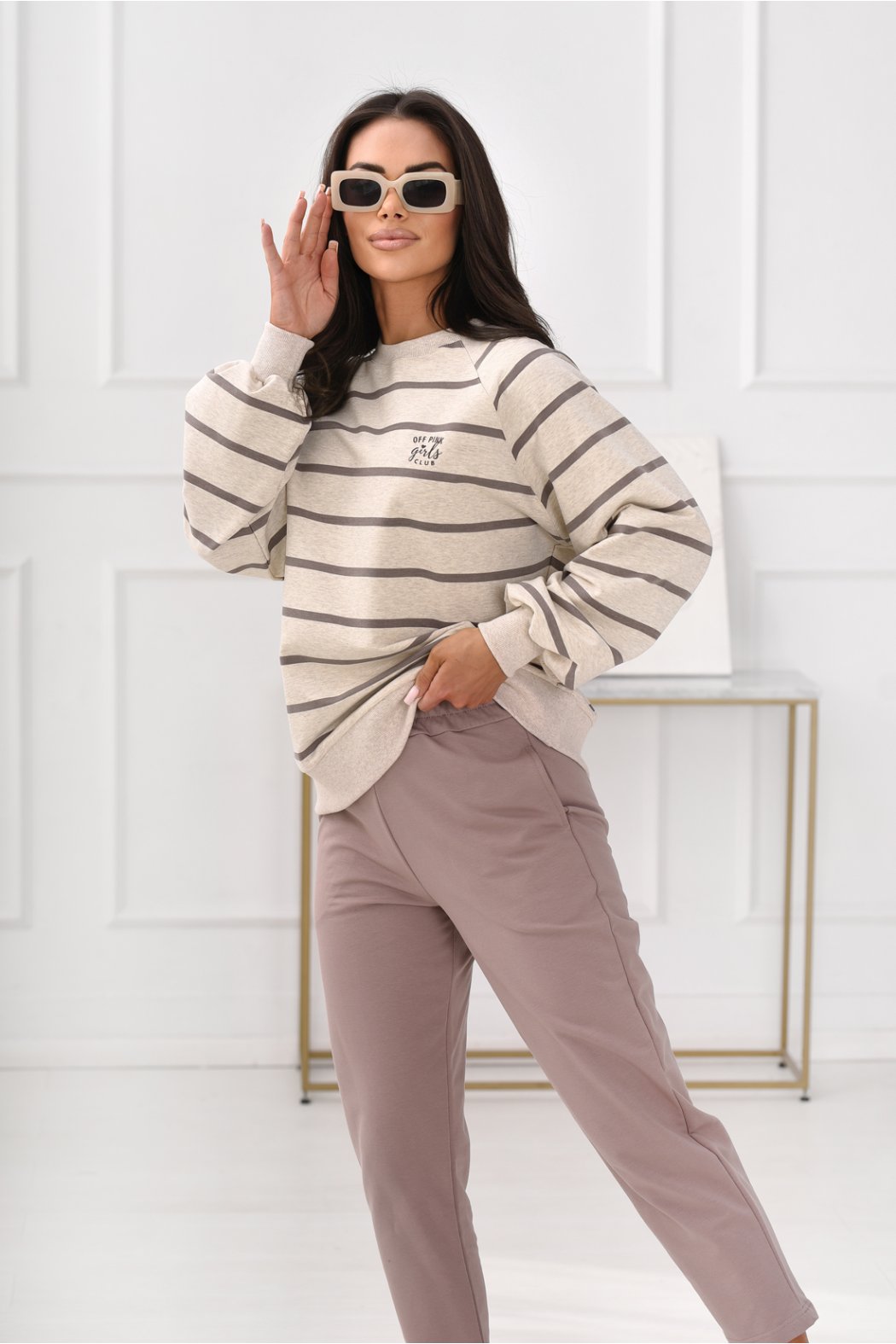 BAWEŁNIANA BLUZA W PASKI...